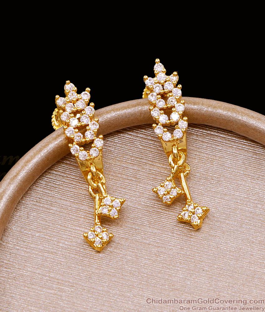 Party Wear Ad Stone Gold Imitation Dangler Earring For Women ER5089 Party Wear Ad Stone Gold Imitation Dangler Earring For Women ER5089