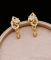 Simple Gold Design White Diamond Earring For Daily Use ER5093 Simple Gold Design White Diamond Earring For Daily Use ER5093
