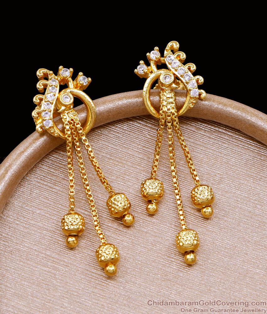 Bridal Wear Peacock Design Gold Imitation Dangler Earring ER5114 Bridal Wear Peacock Design Gold Imitation Dangler Earring ER5114