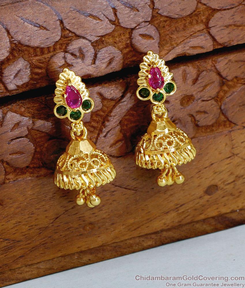Traditional Gold Imitation Designer Jhumkas For Women ER5121 Traditional Gold Imitation Designer Jhumkas For Women ER5121