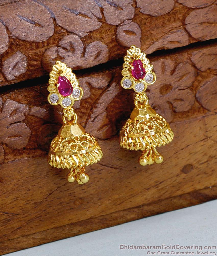 Beautiful Small Gold Plated Jhumki Designs Shop Online ER5122 Beautiful Small Gold Plated Jhumki Designs Shop Online ER5122