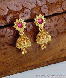 Trendy Floral Design Gold Designer Jhumka Earring For Women ER5126