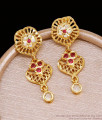 Bridal Wear Long Gold Imitation Dangler Earring With Stone ER5141 Bridal Wear Long Gold Imitation Dangler Earring With Stone ER5141