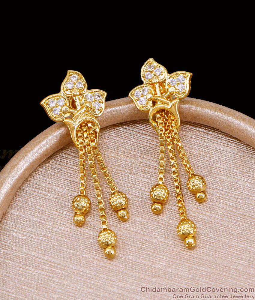 Latest Ad White Stone Gold Imitation Dangler Earring Online ER5152 Latest Ad White Stone Gold Imitation Dangler Earring Online ER5152