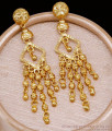 Plain Golden Beads Long Dangler Earring 1 Gram Gold Jewelry ER5155 Plain Golden Beads Long Dangler Earring 1 Gram Gold Jewelry ER5155