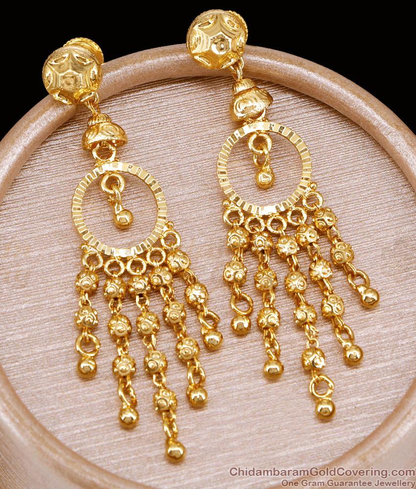 Trendy Screw Back Gold Imitation Earring Plain Wedding Danglers ER5156 Trendy Screw Back Gold Imitation Earring Plain Wedding Danglers ER5156