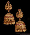 Traditional Lakshmi Design Bridal Antique Gold Jhumkas For Women ER5162