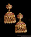 New Arrival Lakshmi Antique Gold Jhumkas Kerala Bridal Design ER5165