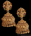 High Quality Gajalakshmi Design Antique Jhumkas Nagas Temple Jewelry ER5166