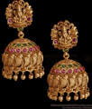 Unique Sangu Poo Design Antique Gold Jhumkas For Women Wedding ER5168