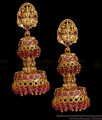Premium Quality Multi Layer Antique Jhumkas Ruby Stone Design ER5178