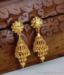 Buy Plain 1 Gram Gold Plated Adukku Jhumki Earring For Wedding ER5179 Buy Plain 1 Gram Gold Plated Adukku Jhumki Earring For Wedding ER5179
