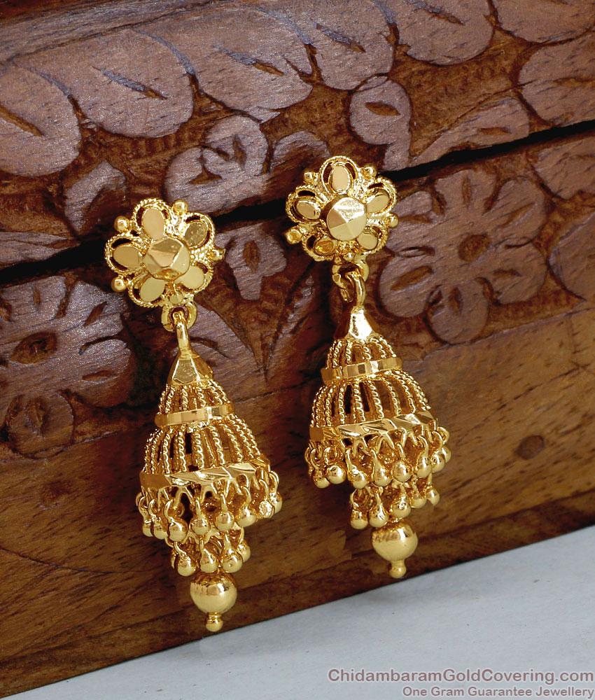 Buy Plain 1 Gram Gold Plated Adukku Jhumki Earring For Wedding ER5179 Buy Plain 1 Gram Gold Plated Adukku Jhumki Earring For Wedding ER5179