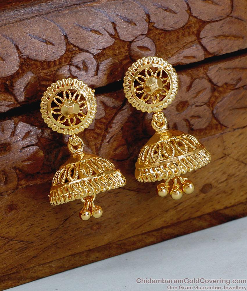 Trendy Gold Imitation Jhumkas Fancy Earring For Bridal Wear ER5181 Trendy Gold Imitation Jhumkas Fancy Earring For Bridal Wear ER5181