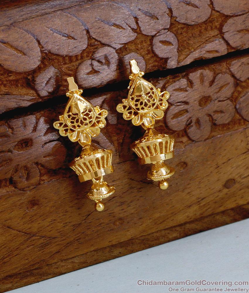 Traditional Gold Plated Light Weight Jhumki Design For Brides ER5184 Traditional Gold Plated Light Weight Jhumki Design For Brides ER5184