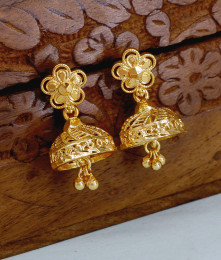 Buy Latest Gold Tone Plain Jhumki Earring Light Weight Jewelry ER5186 Buy Latest Gold Tone Plain Jhumki Earring Light Weight Jewelry ER5186