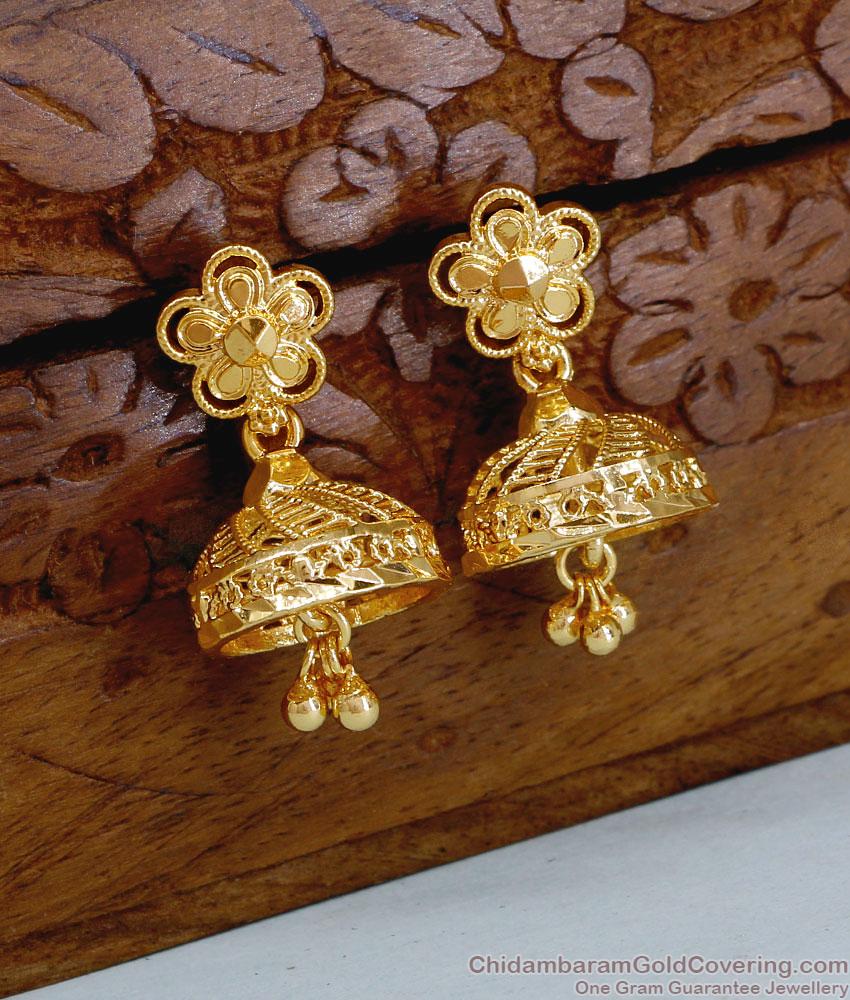 Buy Latest Gold Tone Plain Jhumki Earring Light Weight Jewelry ER5186 Buy Latest Gold Tone Plain Jhumki Earring Light Weight Jewelry ER5186
