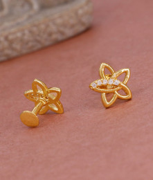 Trendy Star Design Gold Plated White Stone Stud Earring Shop Online ER5197 Trendy Star Design Gold Plated White Stone Stud Earring Shop Online ER5197