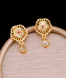 Stylish Real Gold Tone Stone Studs For Women Fashion ER5200 Stylish Real Gold Tone Stone Studs For Women Fashion ER5200