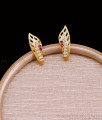 Simple Micro Gold Plated Stud Earring Wings Design With Stone ER5204 Simple Micro Gold Plated Stud Earring Wings Design With Stone ER5204