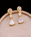 High Quality Ad White Stone Gold Earring Screw Back Danglers ER5206 High Quality Ad White Stone Gold Earring Screw Back Danglers ER5206
