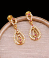 Beautiful One Gram Gold Designer Earring Ruby White Stone Dangler ER5207 Beautiful One Gram Gold Designer Earring Ruby White Stone Dangler ER5207