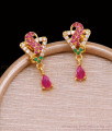 Stylish Ad Stone 1 Gram Gold Fancy Earring Collections Online ER5216 Stylish Ad Stone 1 Gram Gold Fancy Earring Collections Online ER5216