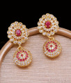 Attractive Ad Stone Ball Type Gold Plated Earring Designs Online ER5217 Attractive Ad Stone Ball Type Gold Plated Earring Designs Online ER5217