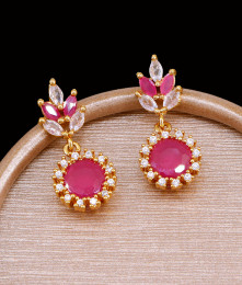 New Arrival Fancy Gold Imitation Stone Dangler Earring Shop Online ER5218 New Arrival Fancy Gold Imitation Stone Dangler Earring Shop Online ER5218