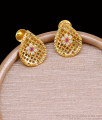 Real Gold Tone Small Ad Stone Stud Earring For Daily Use ER5228