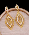 Regular Use White Stone Micro Gold Plated Earring For Women Fashions ER5239