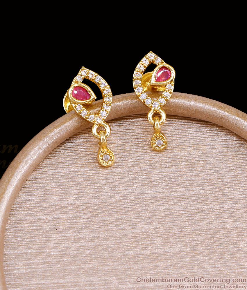 Buy Simple Gold Design Stone Earring For Daily Use Online ER5240 Buy Simple Gold Design Stone Earring For Daily Use Online ER5240