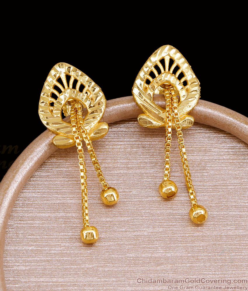 New Arrival Light Weight 2 Gram Gold Dangler Earring Online ER5244