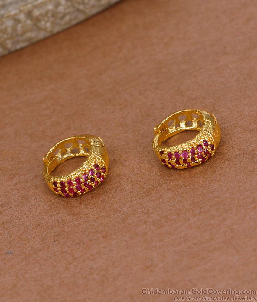 New Arrival Heart Design Gold Plated Hoop Earring For Daily Use ER5260