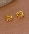 Stylish Ad Stone 1 Gram Gold Small Hoop Earring For Women ER5261