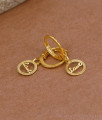 Plain Gold Imitation Hoop Earring With Love Wordings ER5262