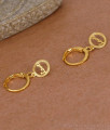 Plain Gold Imitation Hoop Earring With Love Wordings ER5262
