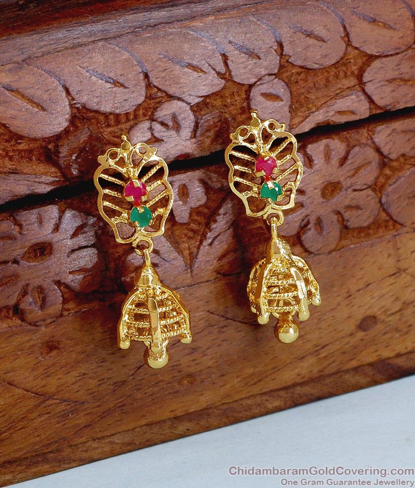 High Quality Small Ad Stone Gold Imitation Jhumka Earring Online ER5264 High Quality Small Ad Stone Gold Imitation Jhumka Earring Online ER5264
