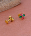 Buy Ad Stone Gold Imitation Stud Screw Back Earring Online ER5269