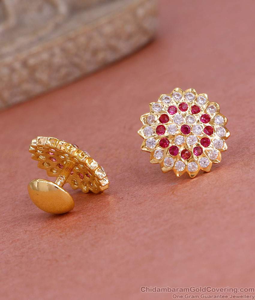 Original Impon Metal Big Stud Earring With Stone For Women ER5278 Original Impon Metal Big Stud Earring With Stone For Women ER5278