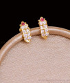 Light Weight Impon Stud Earring J Shaped Design Online ER5281 Light Weight Impon Stud Earring J Shaped Design Online ER5281