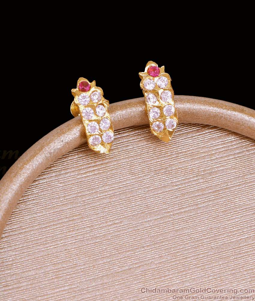 Light Weight Impon Stud Earring J Shaped Design Online ER5281 Light Weight Impon Stud Earring J Shaped Design Online ER5281
