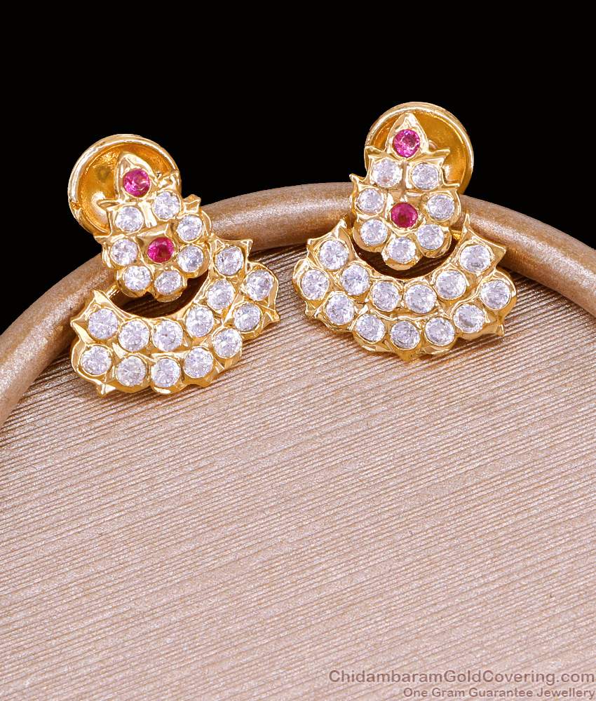 Stylish Five Metal Gati Stone Earring Traditional Impon Jewelry ER5283 Stylish Five Metal Gati Stone Earring Traditional Impon Jewelry ER5283