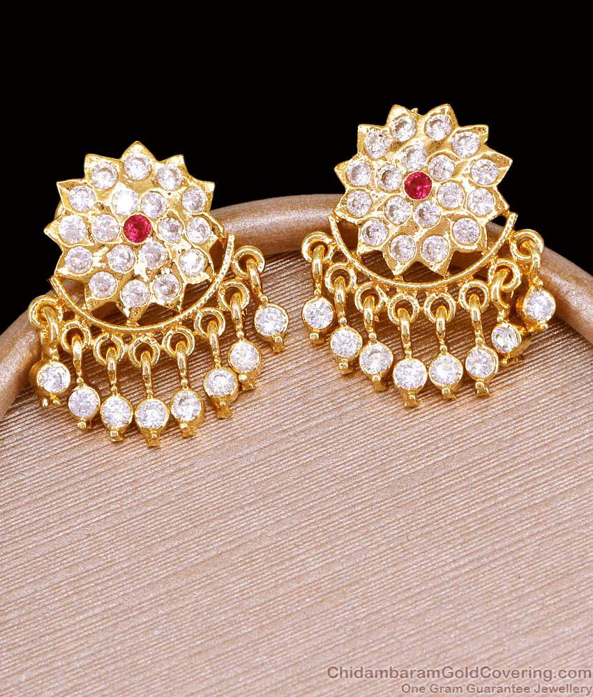 Stylish Hanging Stone Beads Impon Stud Earring For Function Wear ER5290 Stylish Hanging Stone Beads Impon Stud Earring For Function Wear ER5290