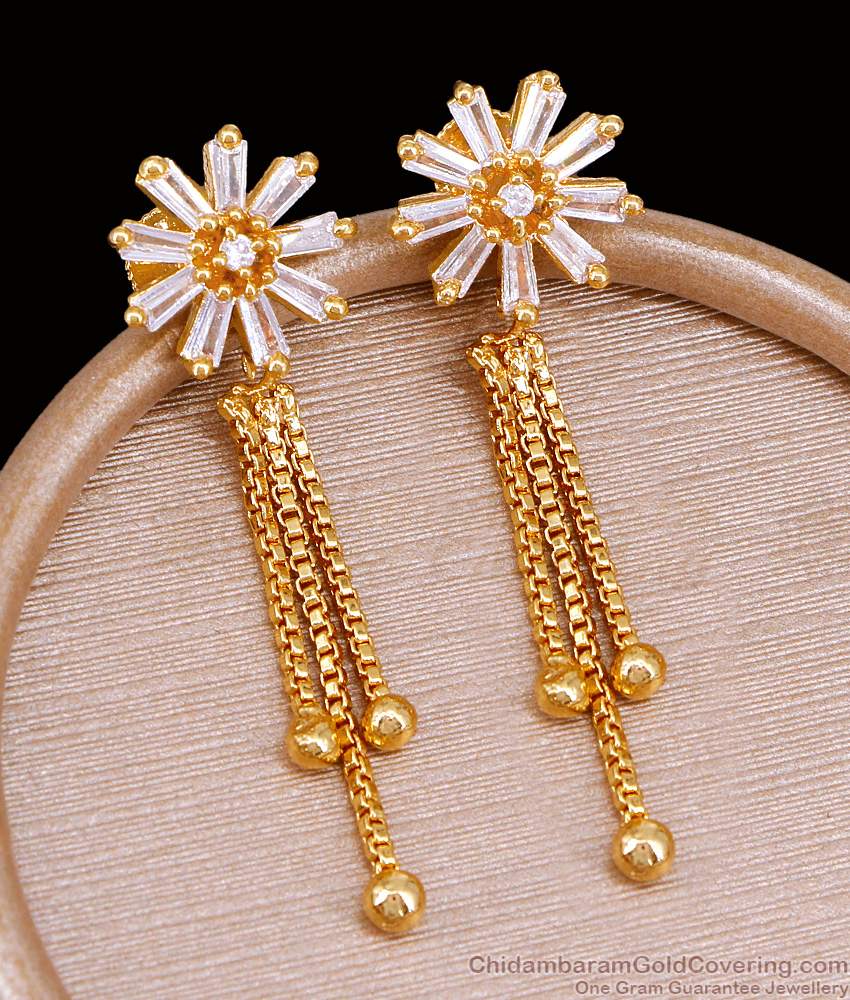 Light Weight Gold Imitation Diamond Dangler Earring Party Wear Design ER5293 Light Weight Gold Imitation Diamond Dangler Earring Party Wear Design ER5293