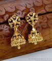 Black Beads Gold Imitation Mangalsutra Jhumkas Shop Online ER5296 Black Beads Gold Imitation Mangalsutra Jhumkas Shop Online ER5296
