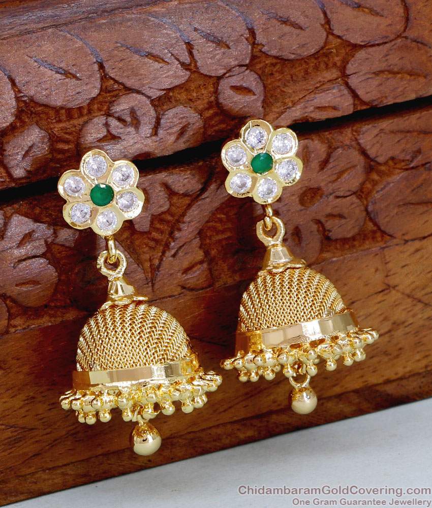 Regular Use Impon Stone Jhumki Earring Guaranteed Jewelry ER5297 Regular Use Impon Stone Jhumki Earring Guaranteed Jewelry ER5297