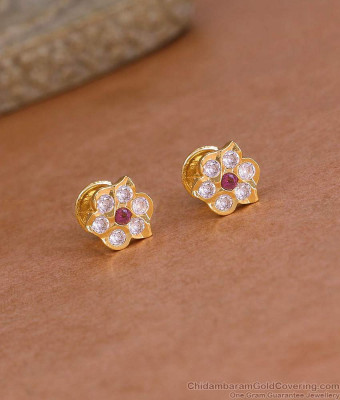 Buy Small Impon Stone Stud Earring For Daily Wear ER5304