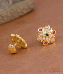 Premium Quality Five Metal Screw Back Stud Earring Impon Jewelry ER5310