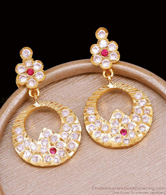 Original Impon 5 Metal Long Dangler Earring For Bridal Wear ER5314